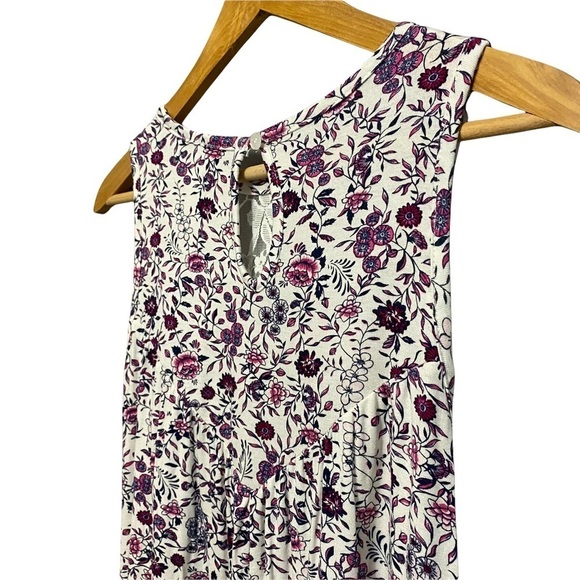 2DYE4 | Ladies Pink Purple Heart / Scoop Neck Loose Fitting Lace Floral Blouse​​ - Picture 5 of 6